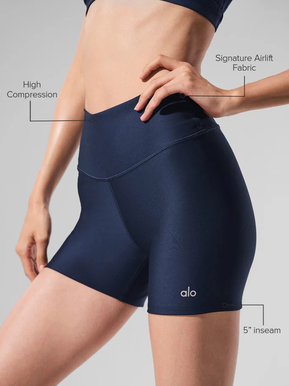 Alo Airlift Energy Short Navy Size L